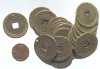 20 28mm Brass Finish Chinese Coin Pendants
